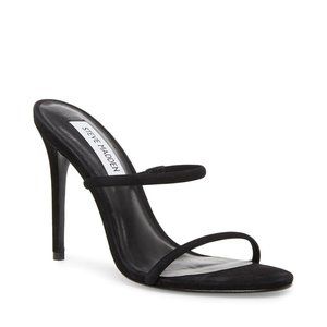 Steve Madden Black Suede Strappy Stiletto Heels